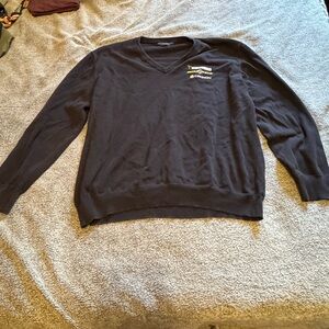 Signature Men's Black V-Neck Sweater